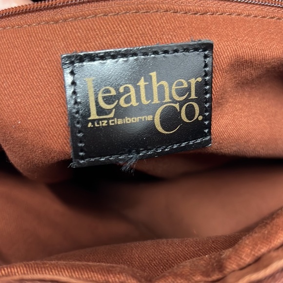 Leather Co. by Liz Claiborne‎ Brown Leather Tote - Picture 6 of 11